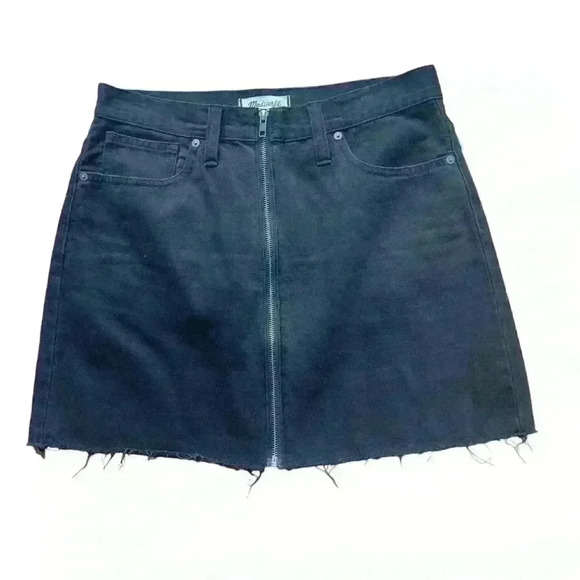 Madewell Women's Black A-Line Skirt SZ M. - Picture 1 of 6